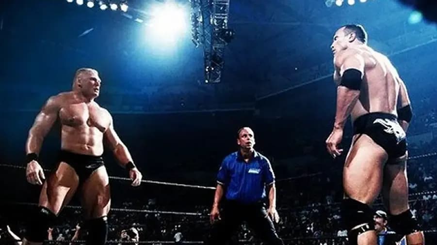 brock lesnar the rock summerslam 2002