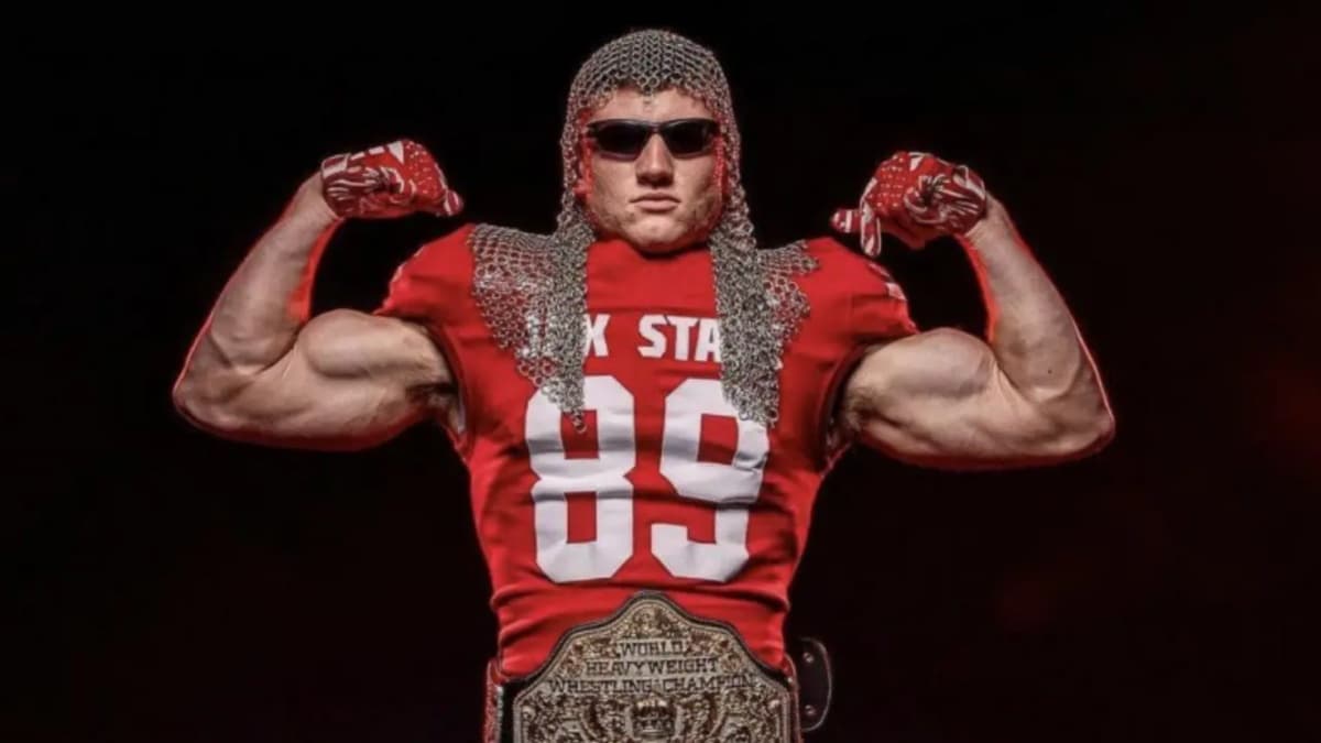 Brock Rechsteiner with the World Heavyweight Title 