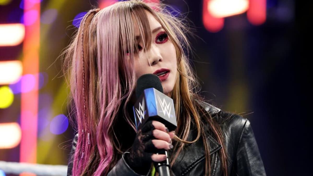 Kairi Sane cutting a promo in 2023