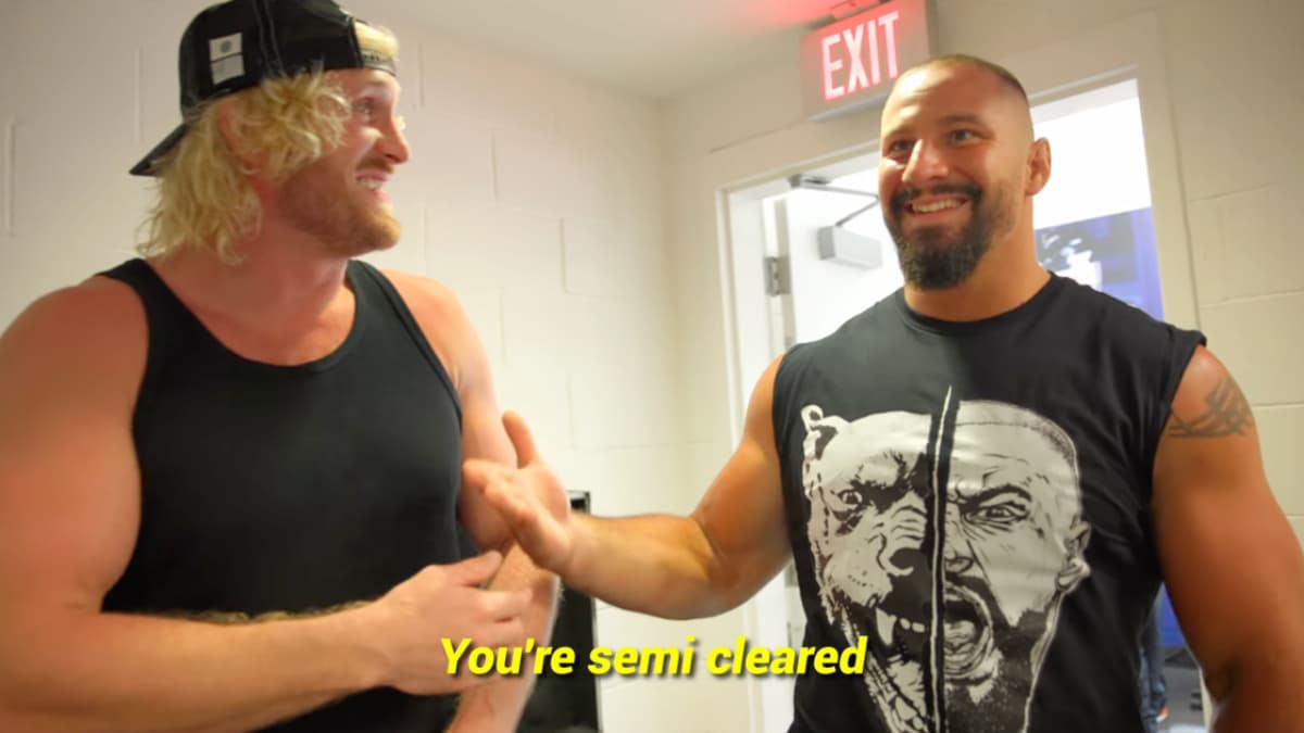 Logan Paul and Bron Breakker smiling together