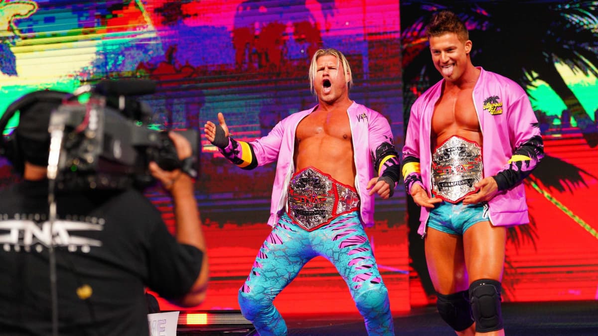 Nic Nemeth and Ryan Nemeth making their entrance at TNA Under Siege