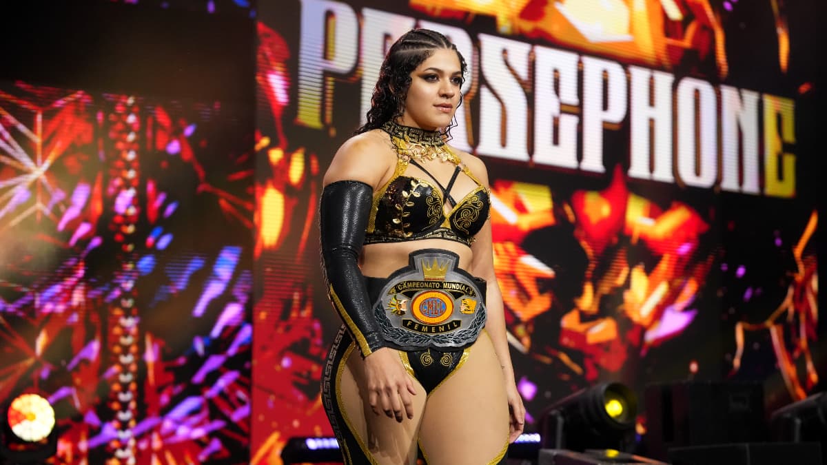 Persephone making her entrance on AEW Dynamite 