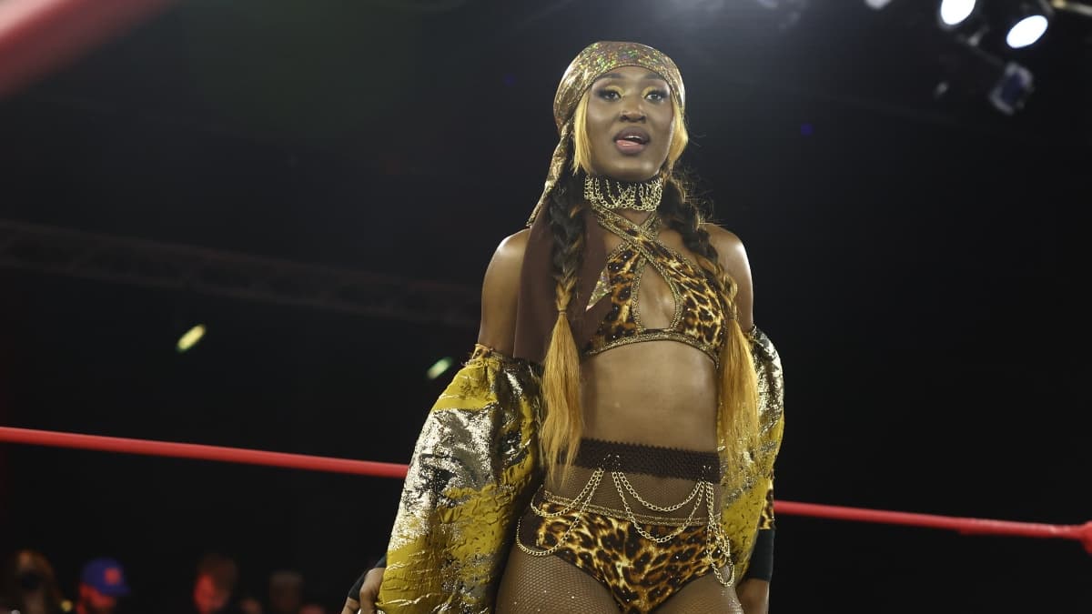 Queen Aminata standing in the ring at ROH Death Before Dishonor 2025