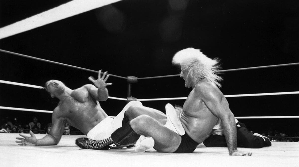 Ric Flair and Ricky Steamboat wrestling in WCW