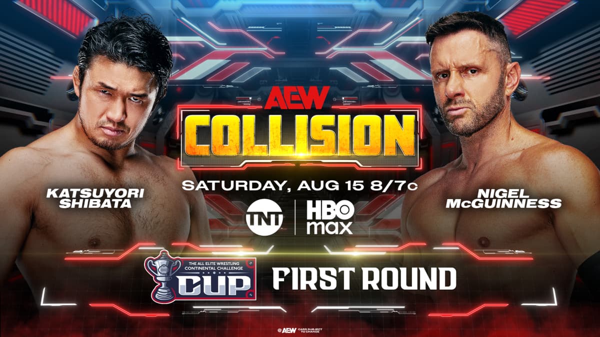 Graphic for Katsuyori Shibata vs. Nigel McGuinness on AEW Collision
