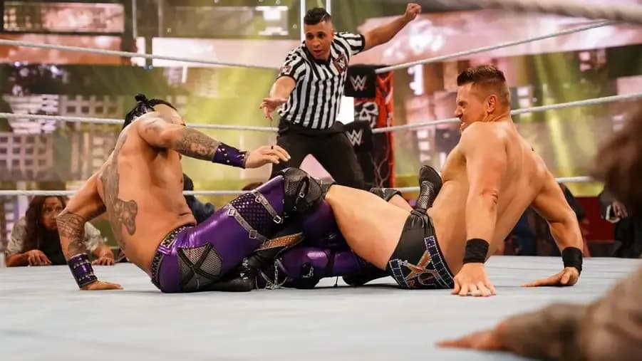 The Miz- Damian Priest- WWE WrestleMania Backlash- May 2021.jpg