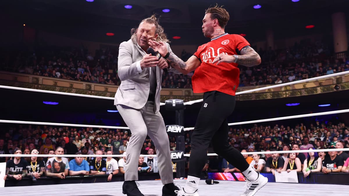 Will Ospreay slapping Kenny Omega