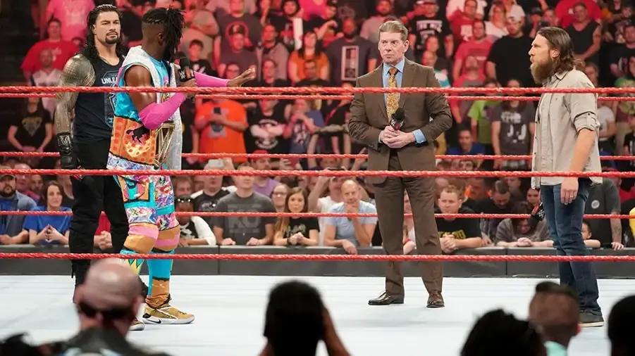 vince mcmahon kofi kingston daniel bryan roman reigns