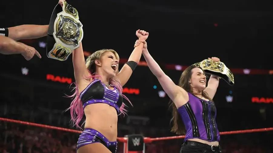 alexa bliss nikki cross women's tag team champions raw