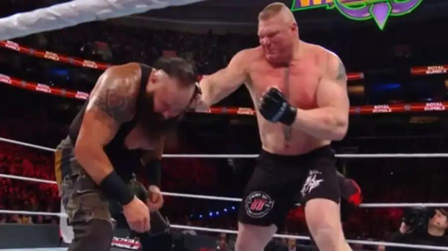 brock lesnar braun strowman royal rumble 2018