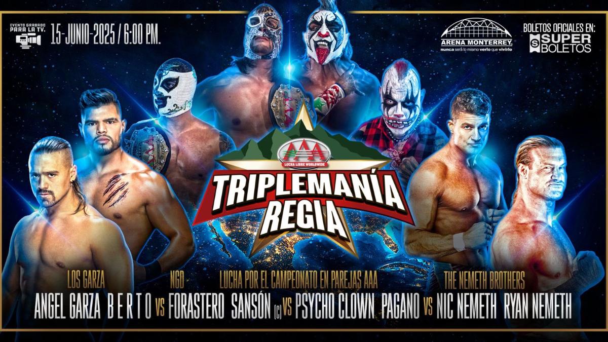 Graphic for AAA World Tag Team Title match at Triplemania Regia