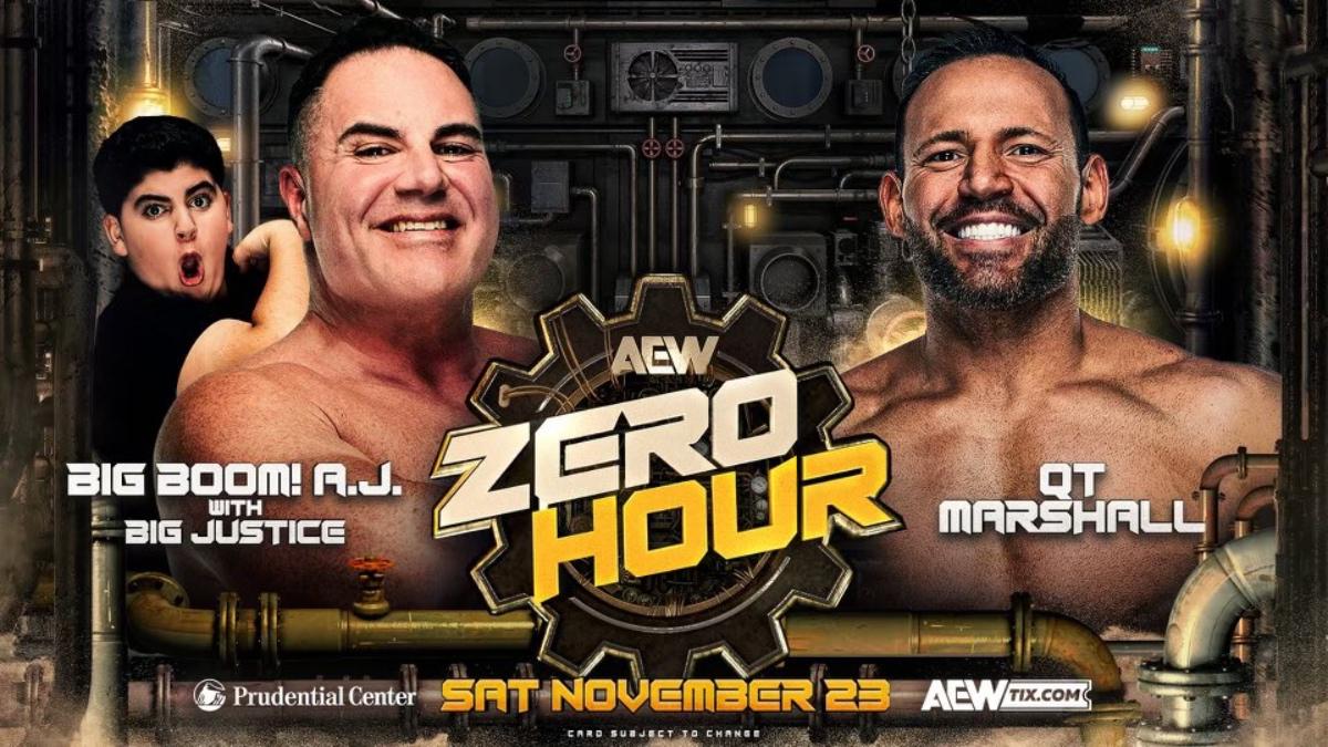 Graphic for AJ vs. QT Marshall at AEW Full Gear 2024