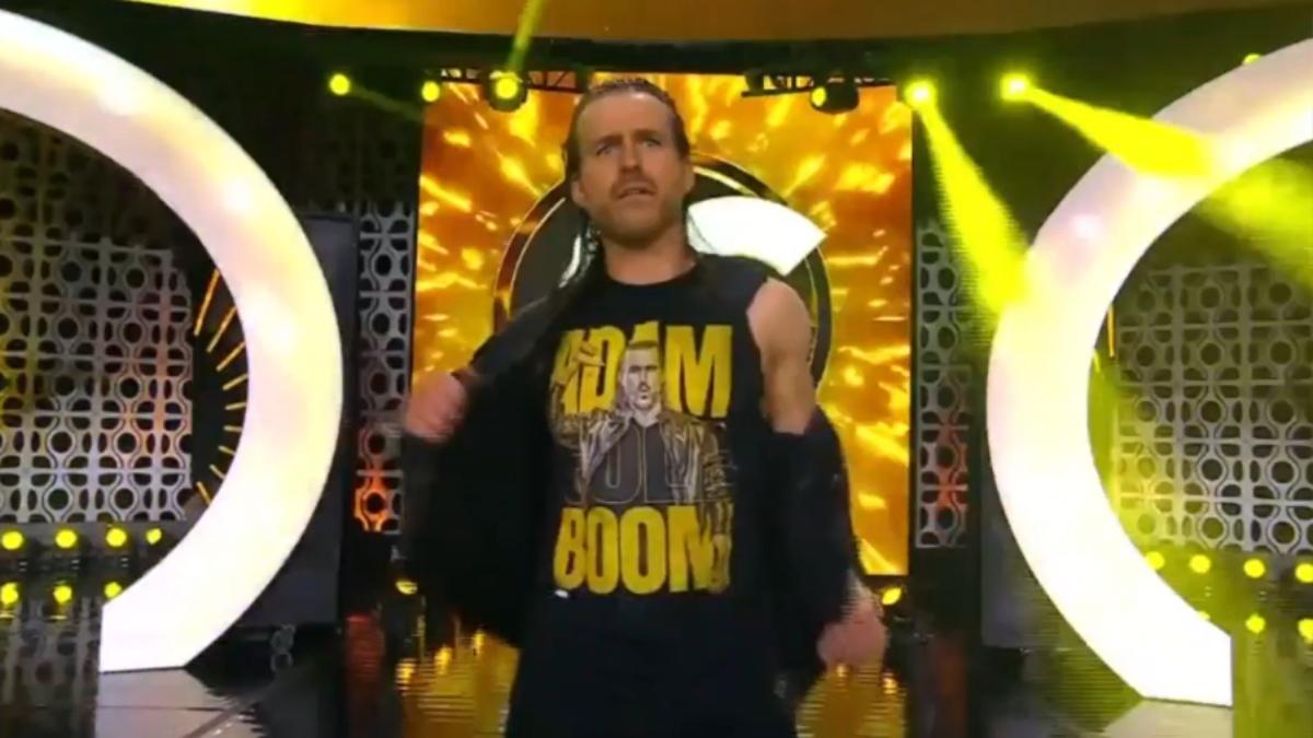 Adam Cole makes return at AEW WrestleDream in a black 'Adam Cole Boom' t-shirt