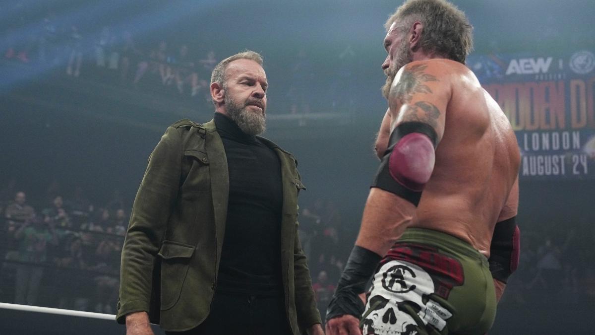 Christian Cage and Adam Copeland face to face