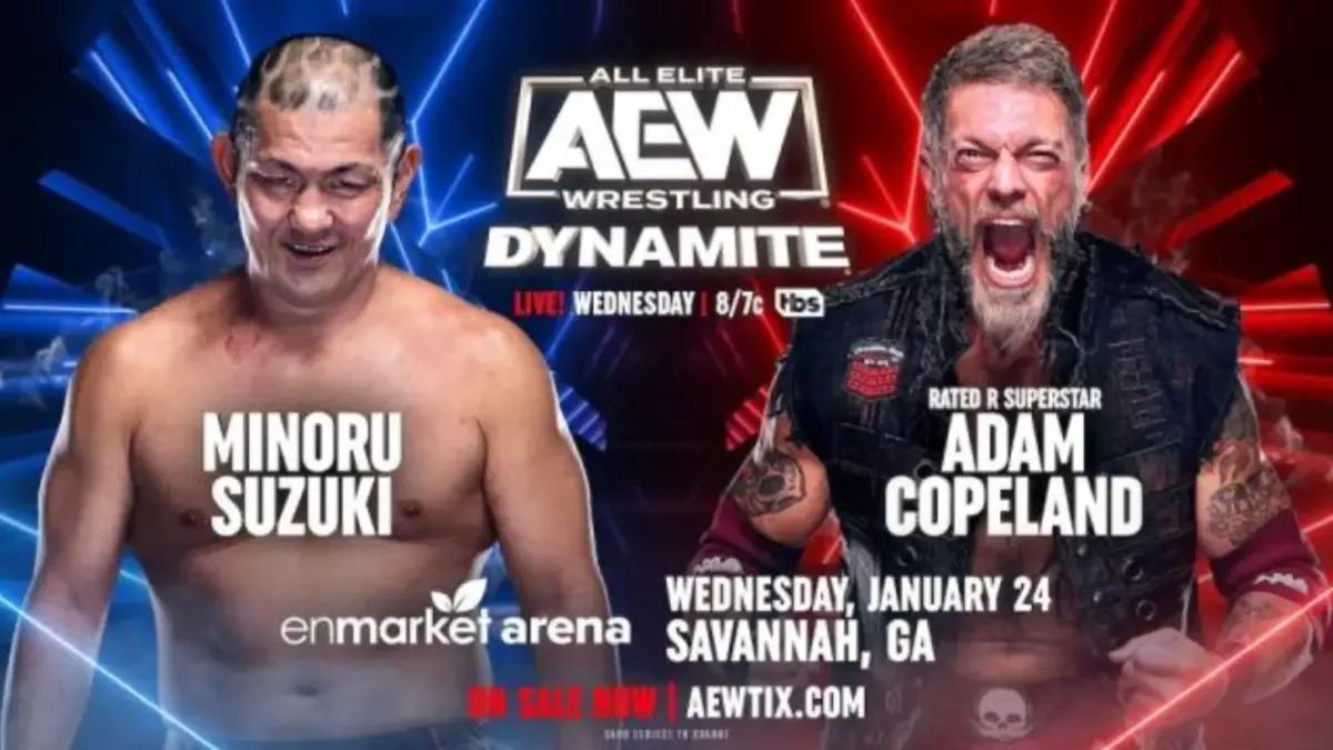 Adam Copeland vs. Minoru Suzuki AEW Dynamite graphic.jpg