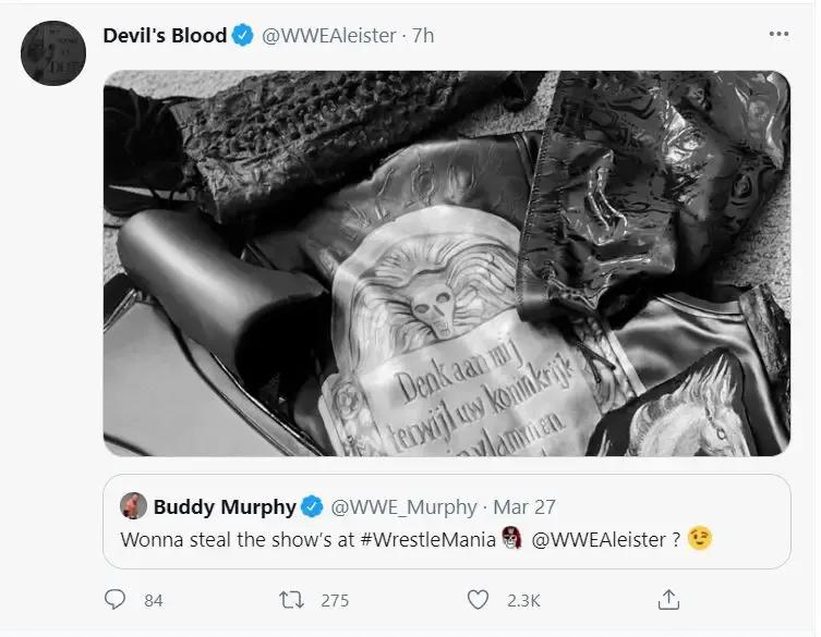 Aleister black tweet