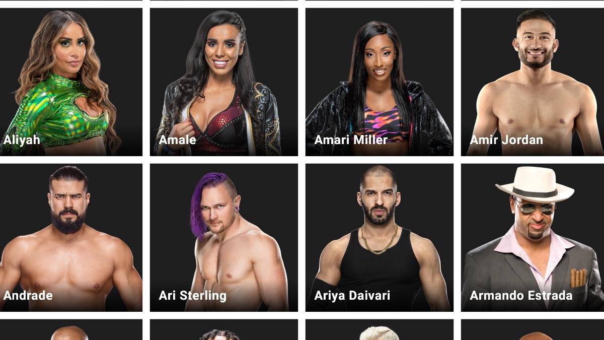 Andrade on WWE.com alumni section 