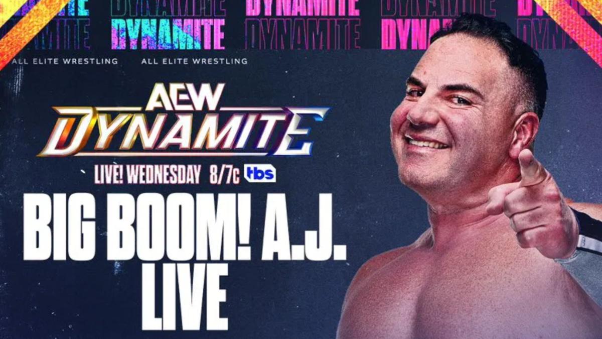 Graphic for appearance by Big Boom A.J. on AEW Dynamite 