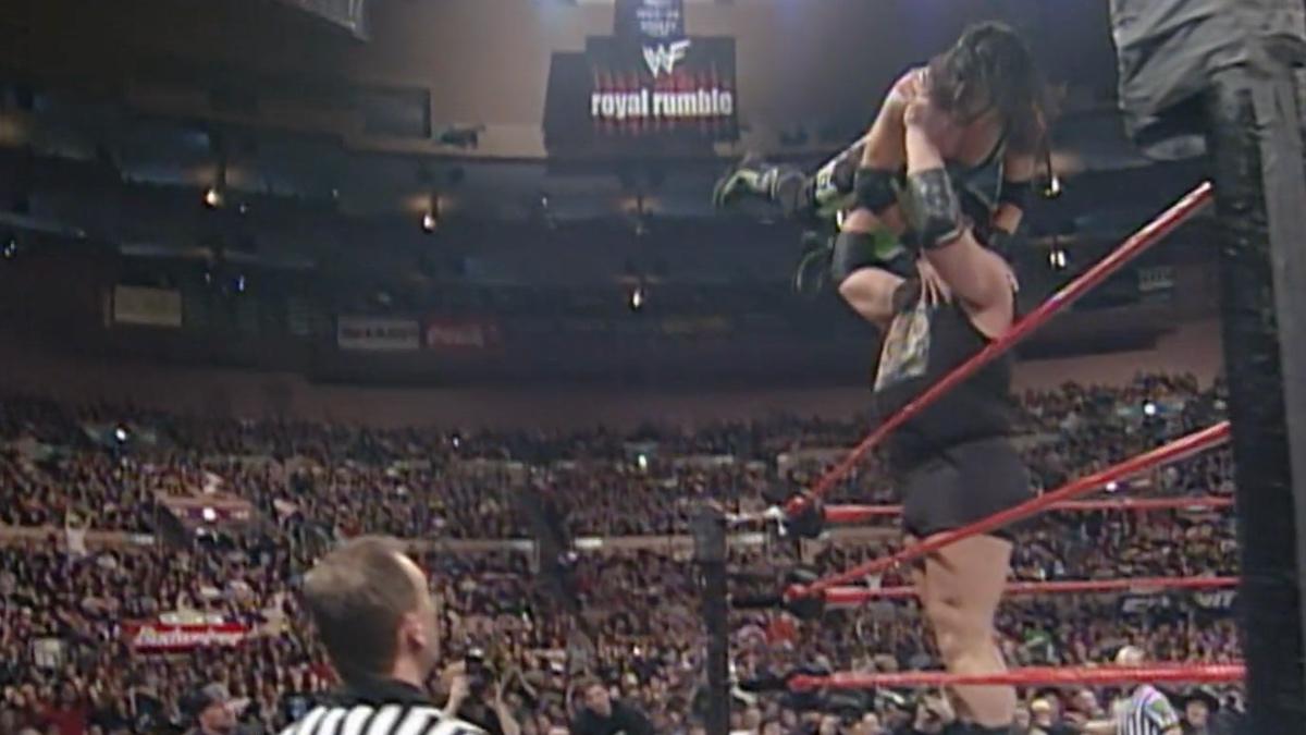 The Big Shop holding X-Pac up in a Gorilla Press