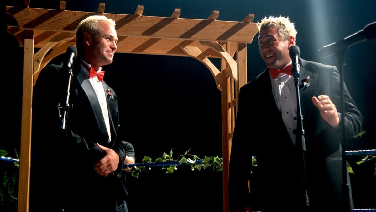 Billy Gunn and Chuck Wedding at their WWE SmackDown wedding in 2002