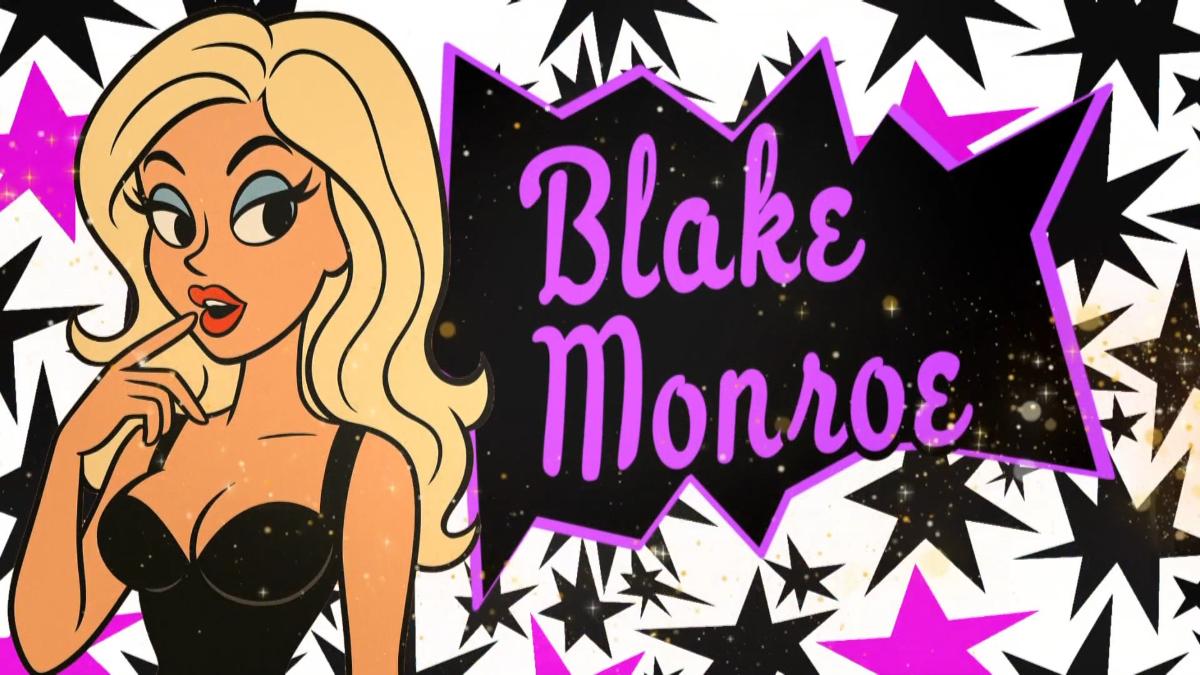 Cartoon graphic for WWE NXT's Blake Monroe