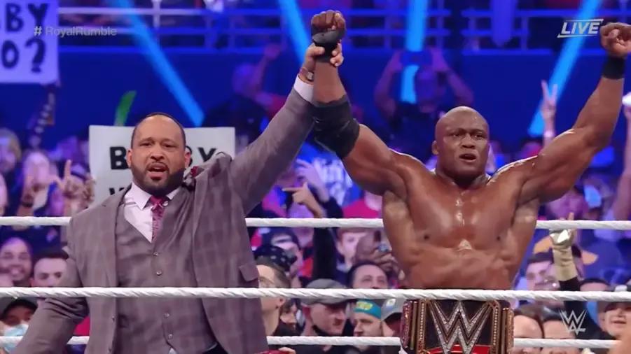 Bobby Lashley second WWE Title win.jpg