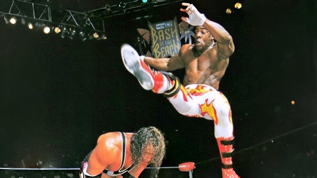 Booker T Bret Hart Scissor Kick