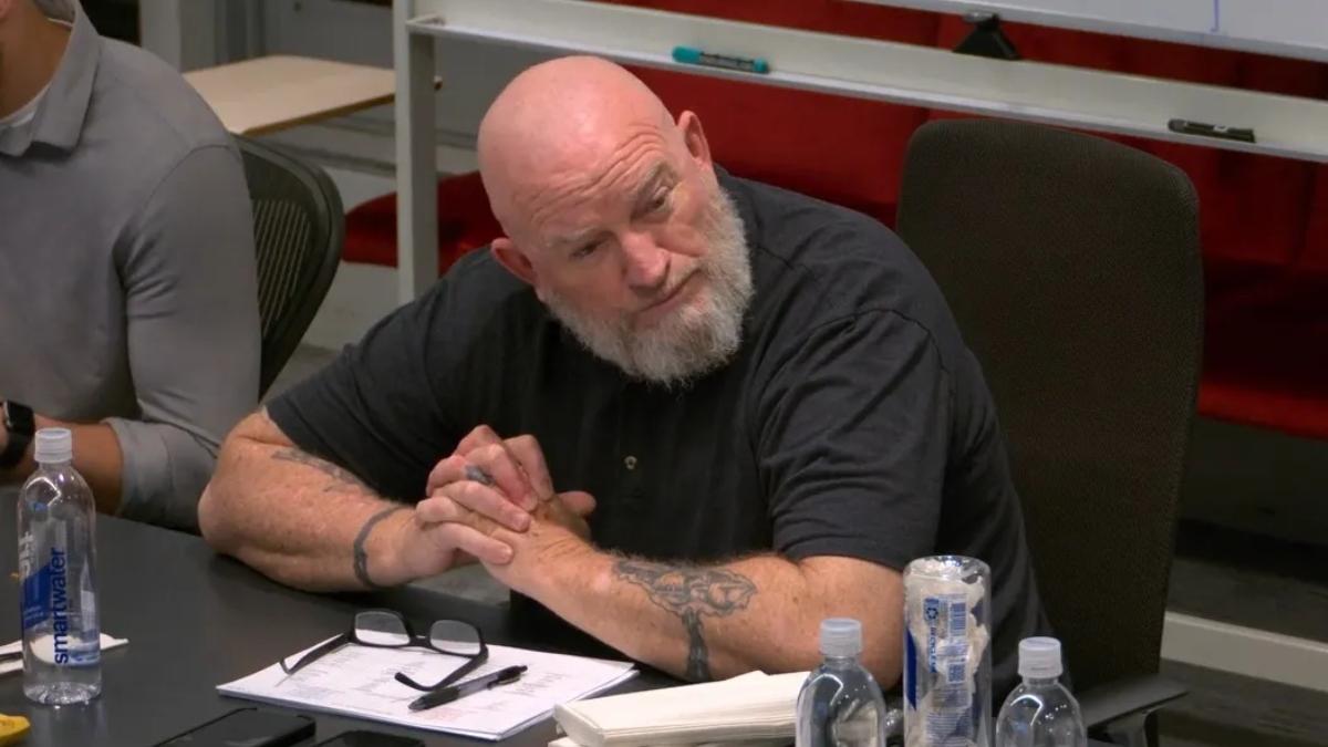 WWE writer Brian 'Road Dogg' James contemplates something during an episode of WWE Unreal