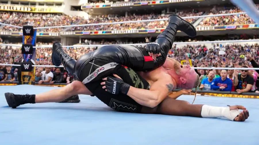 Brock Lesnar Omos WrestleMania 39.jpg