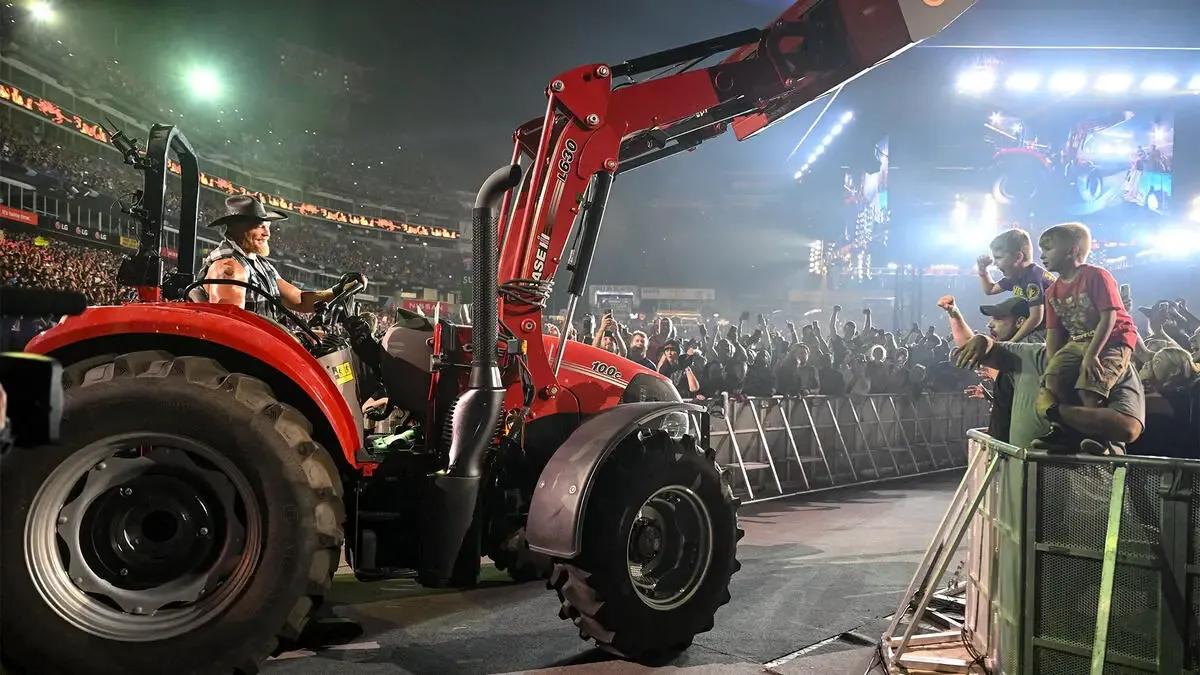 Brock lesnar summerslam 2022 tractor entrance