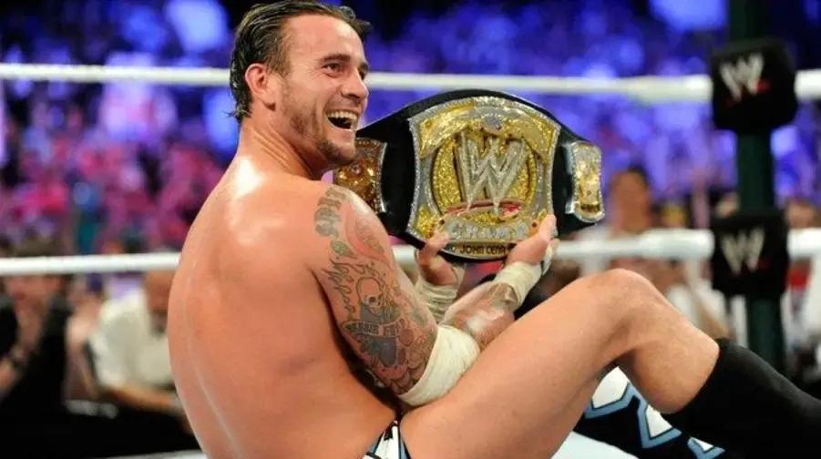 CM Punk- WWE Money In the Bank 2011- WWE Title.jpg