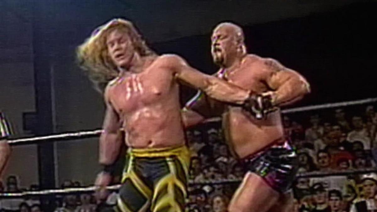 Chris Jericho wrestling Pitbull No. 2 in ECW