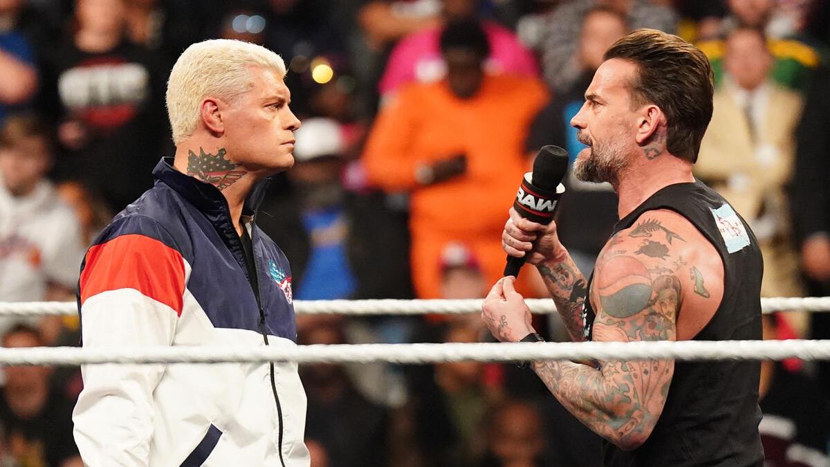 Cody Rhodes and CM Punk on WWE Raw in January 2025