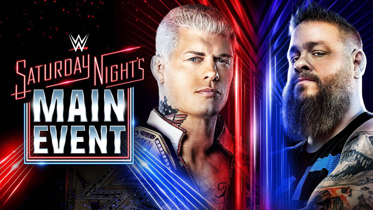 Kevin Owens vs. Cody Rhodes at WWE Saturday Night's Main Event graphic