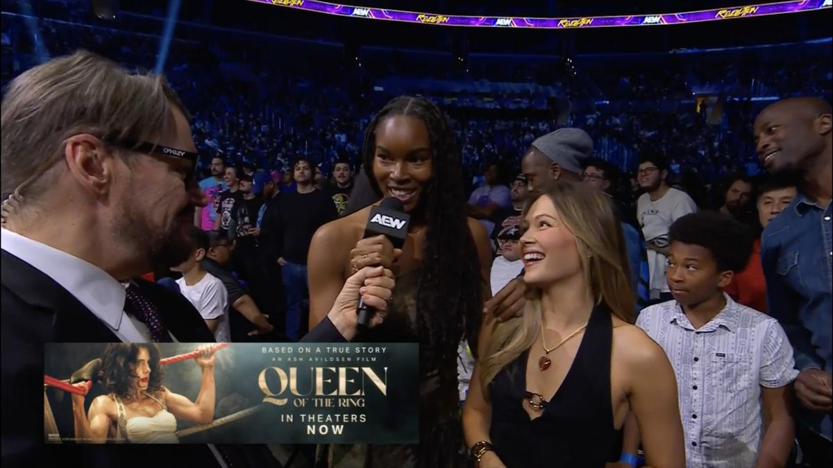 Damaris Lewis in the crowd at AEW Revolution 2025