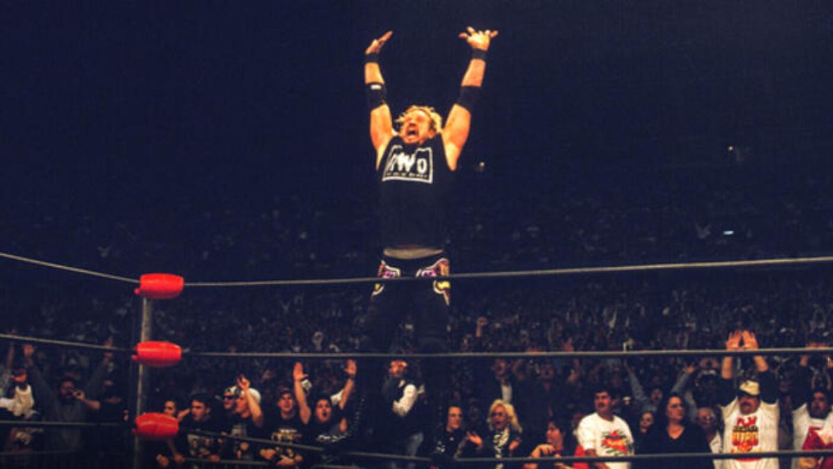 Diamond Dallas Page wearing an NWO show and celebrating