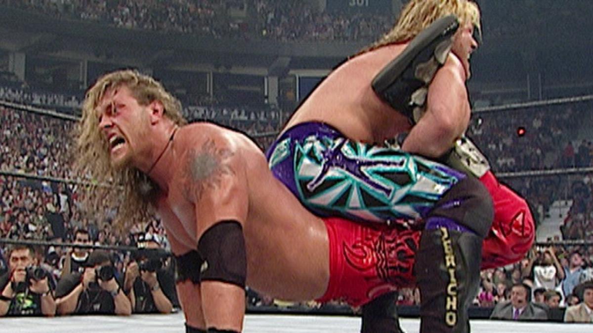 Chris Jericho with the Walls of Jericho on Edge at WWE SummerSlam 2004