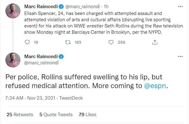 Espn tweet seth rollins