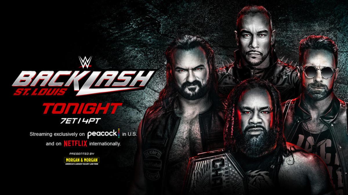 Graphic for four-way at WWE Backlash