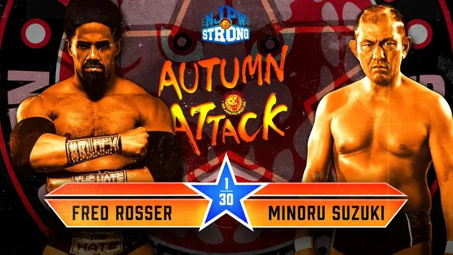 Fred Rosser NJPW Autumn Attack Minoru Suzki.jpg