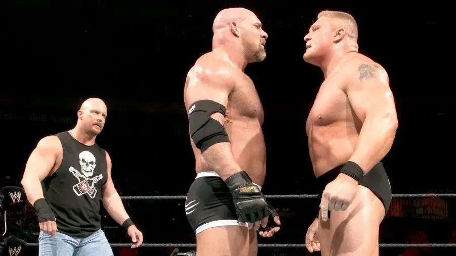 Goldberg brock lesnar wrestlemania xx