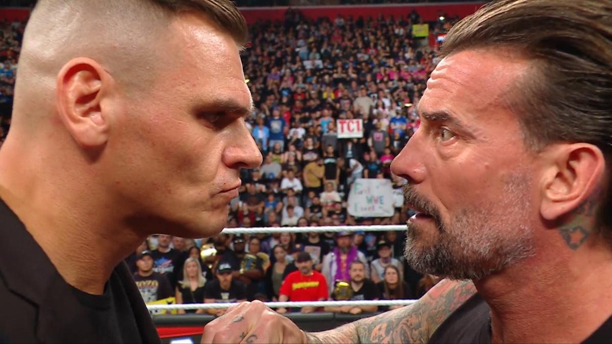 Gunther and CM Punk facing off