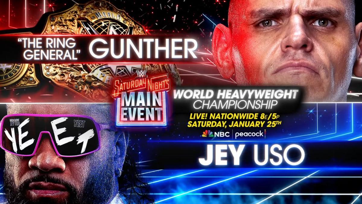 Graphic for Gunther vs. Jey Uso for WWE Saturday Night's Main Event