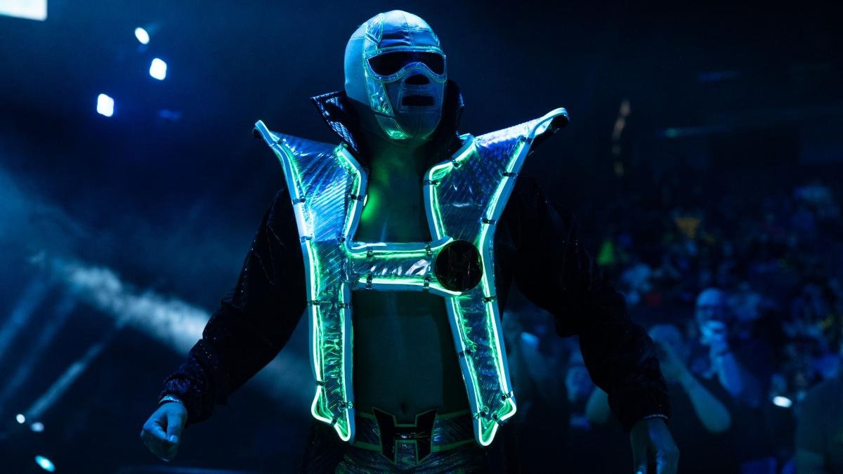 AEW wrestler makes his entrance prior to a match on Collision