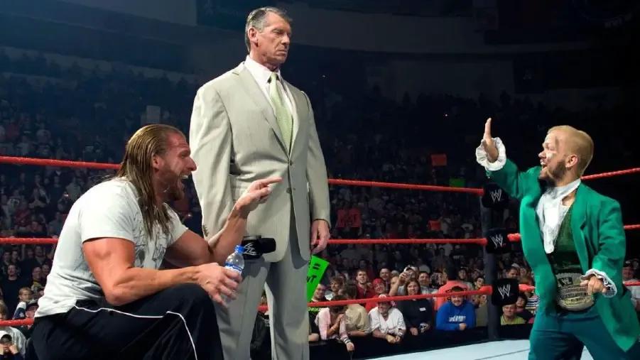 Hornswoggle Triple H Vince McMahon.jpg