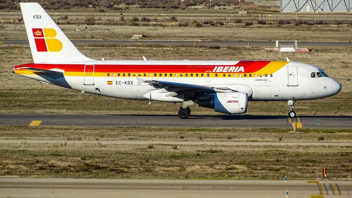 Iberia Airlines plane on the runway
