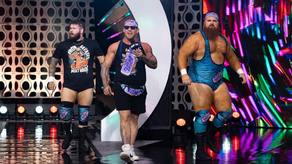 Iron Savages making their entrance on a November 2024 episode of AEW Collision 