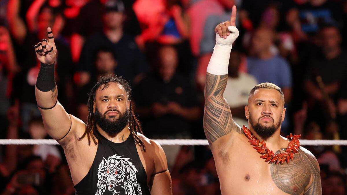 Jacob Fatu and Solo Sikoa at WWE Bad Blood 2024