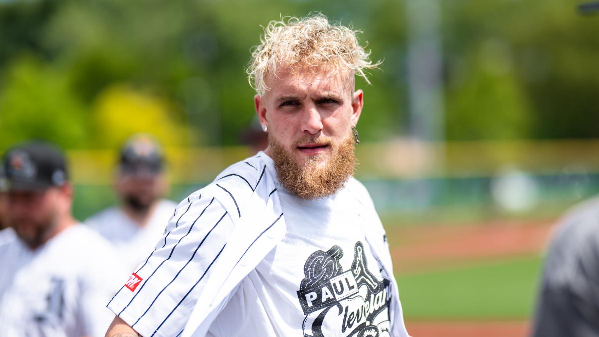 Jake Paul wearing a Chicago White Sox jersey