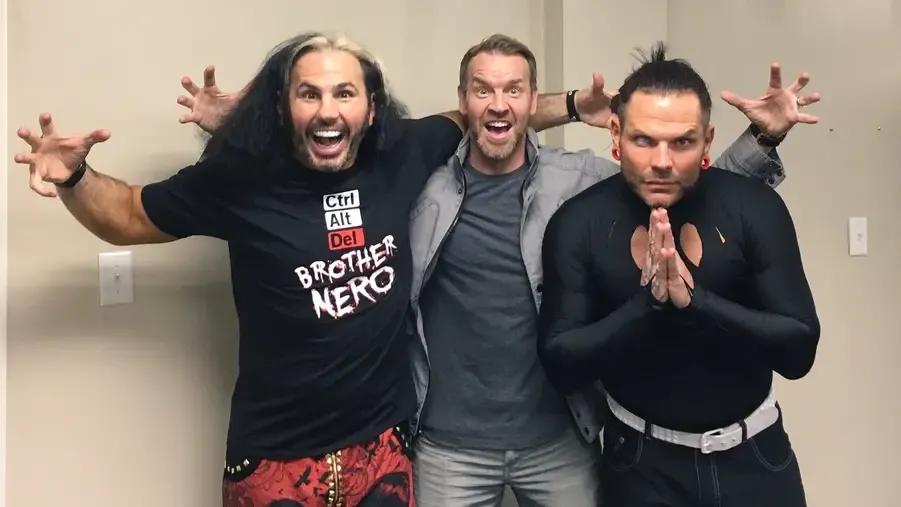 Jeff Hardy Christian Cage Matt Hardy happy people.jpg